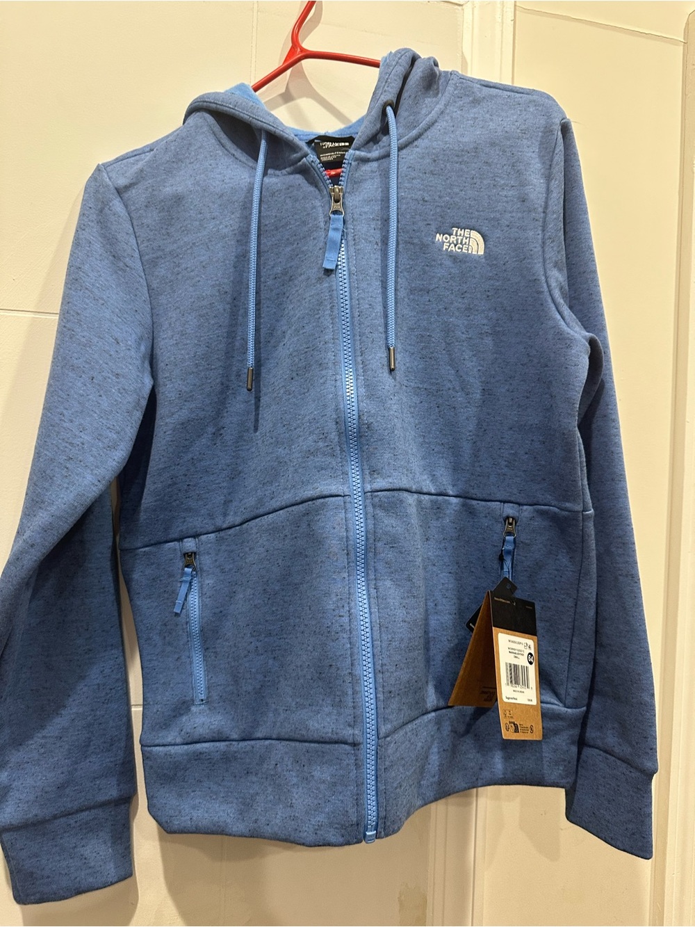 The North Face women’s S Light Blue Full-Zip Hoodie Jacket